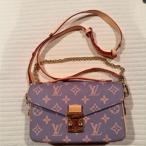 Louis Vuitton blue and pink Crossbody Bag